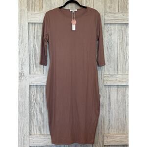 Baileys Blossoms Women Sweater Dress Sz Medium Ribbed Knit Bodycon NWT